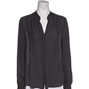 L’Agence Bianca silk blouse charcoal gray